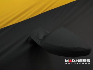 Volkswagen ID. Buzz Custom Fit Vehicle Cover - Satin Stretch - Velocity Yellow w/ Black Sides + Rear Passenger Charger Port Flap